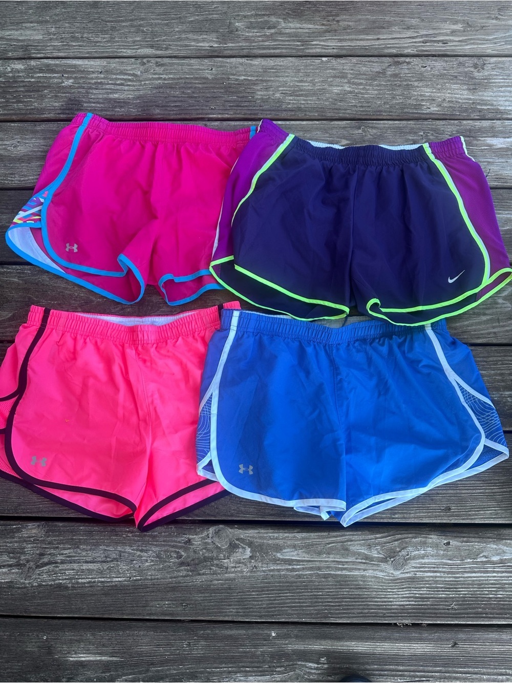 Under Armour Women’s Athletic Shorts - Hot Pink, Neon Pink, Purple, Royal Blue